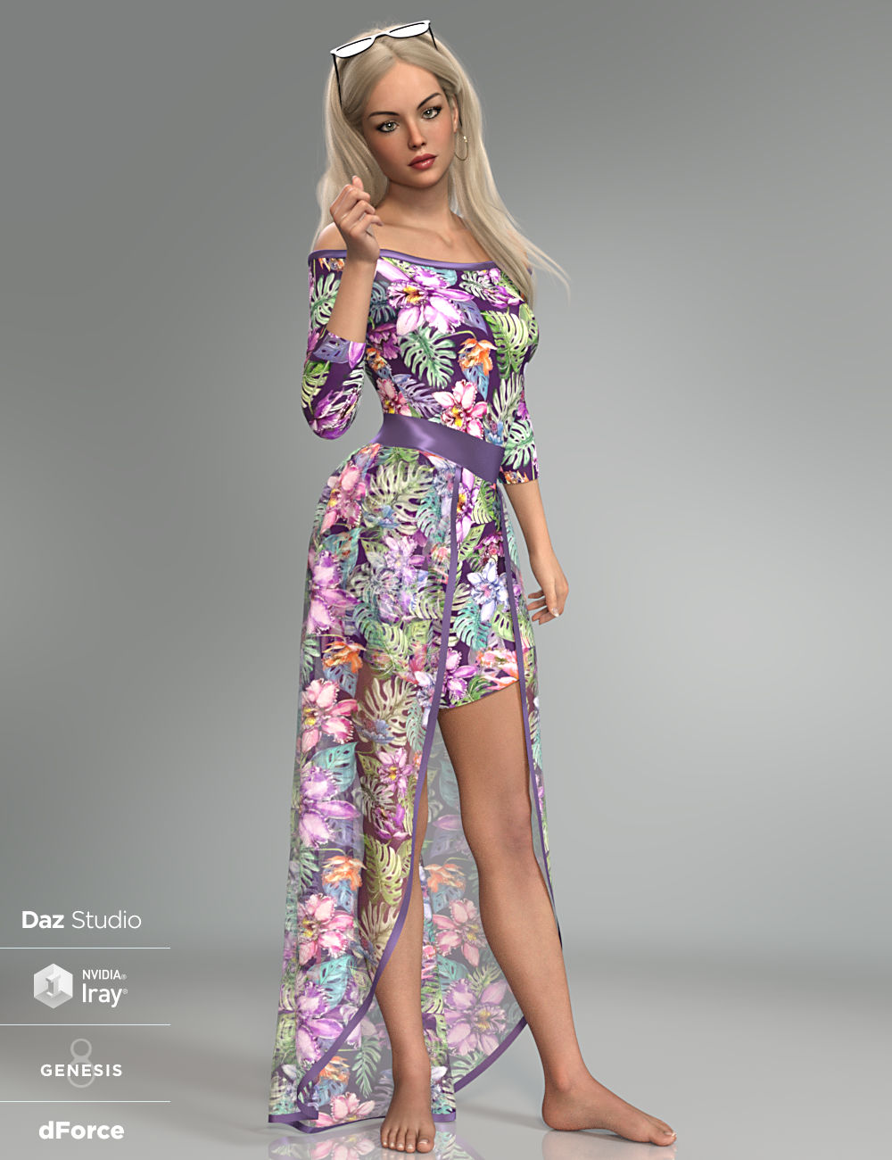dForce Aimee Lynn Outfit for Genesis 8 Female(s) by: WildDesigns, 3D Models by Daz 3D