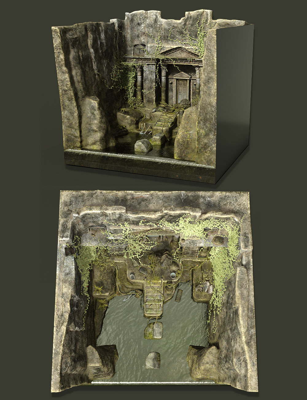 The Temple Tomb of Neptune by: The AntFarm, 3D Models by Daz 3D