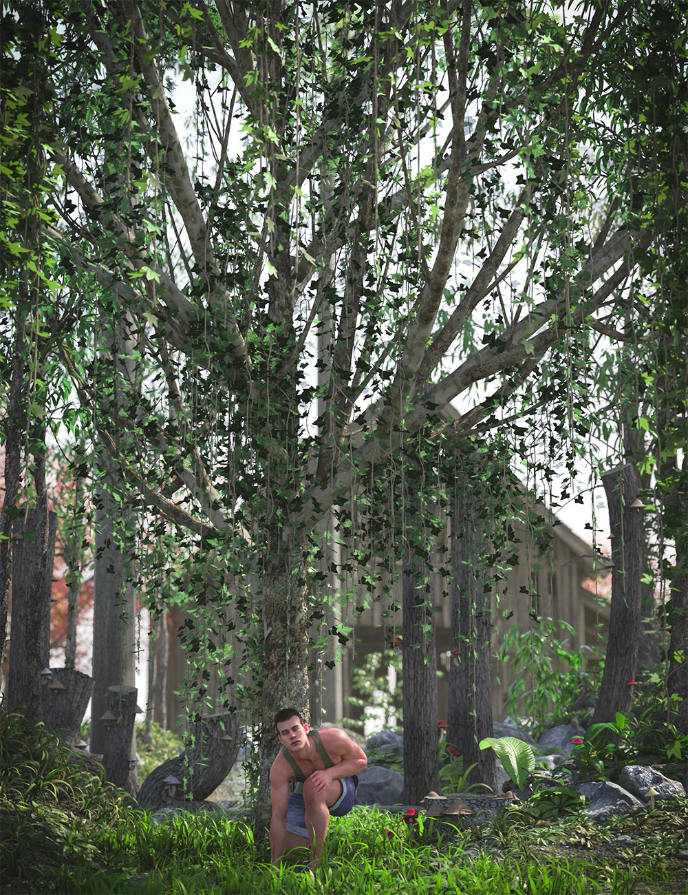 Hanging Vines - Ivy Plants Hanging Vines - Ivy Plants by: MartinJFrost, 3D Models by Daz 3D