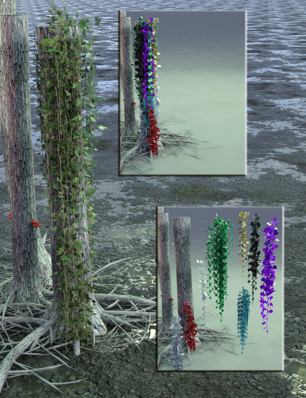 Hanging Vines -  Ivy Plants by: MartinJFrost, 3D Models by Daz 3D