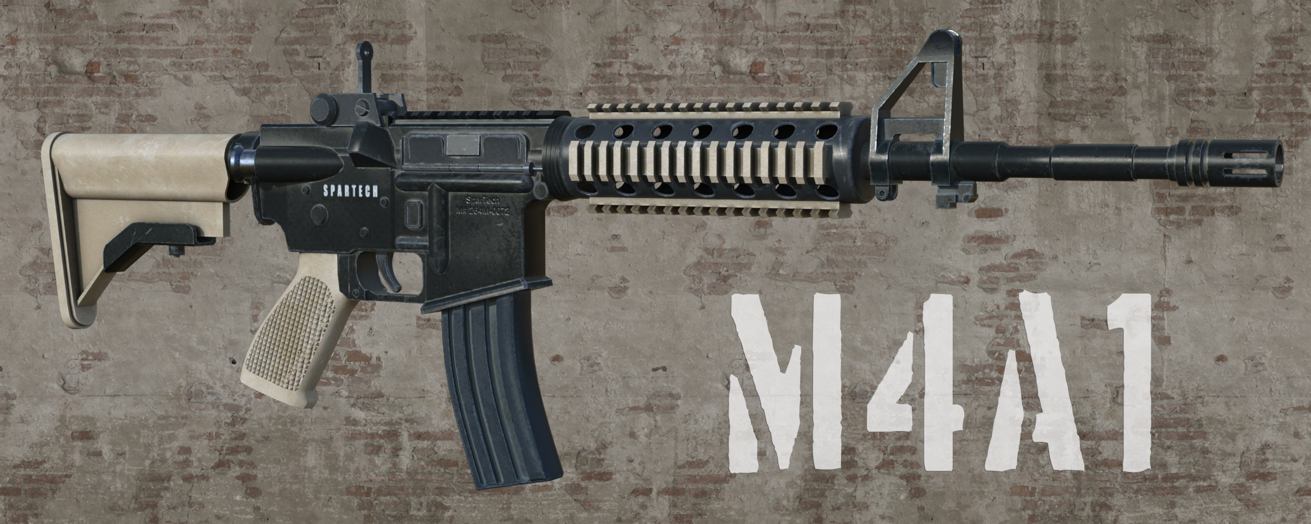 M4A1 Gun and Poses for Genesis 8 by: DarkEdgeDesign, 3D Models by Daz 3D