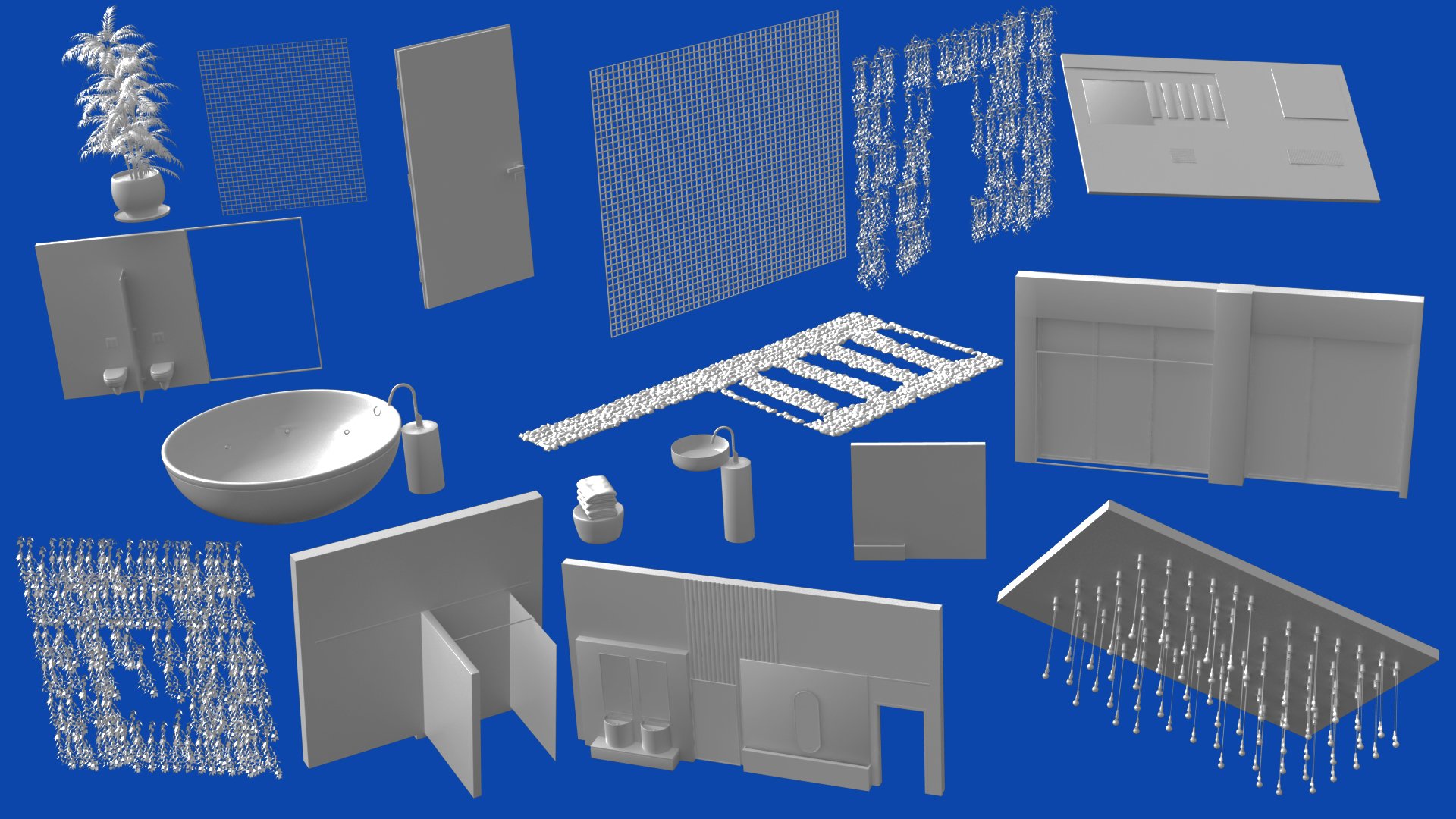 Dark Mood Bathroom by: bituka3d, 3D Models by Daz 3D