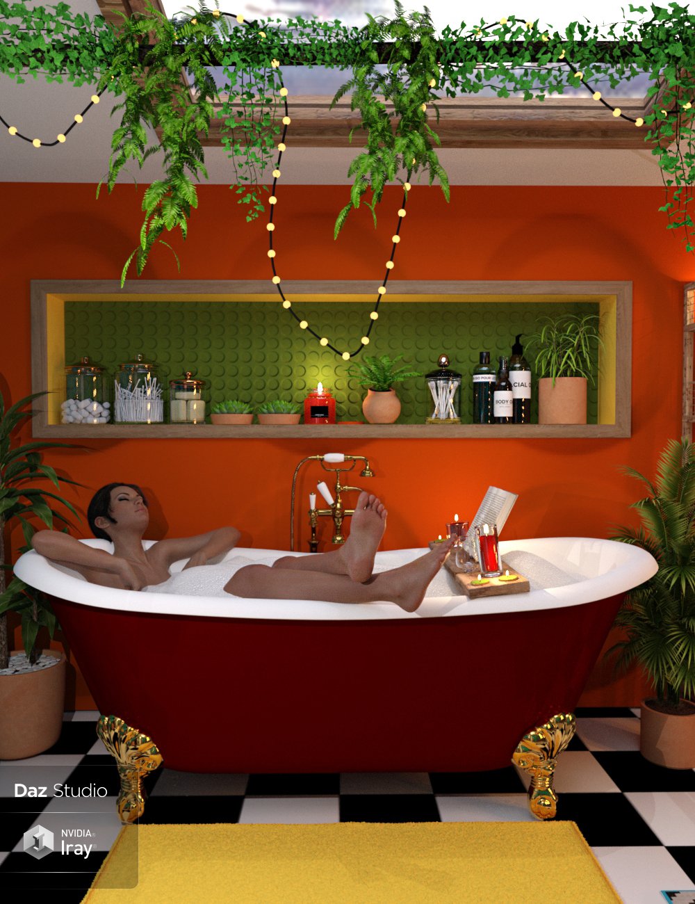 Boho Cottage: The Bathroom by: 3DStyle, 3D Models by Daz 3D