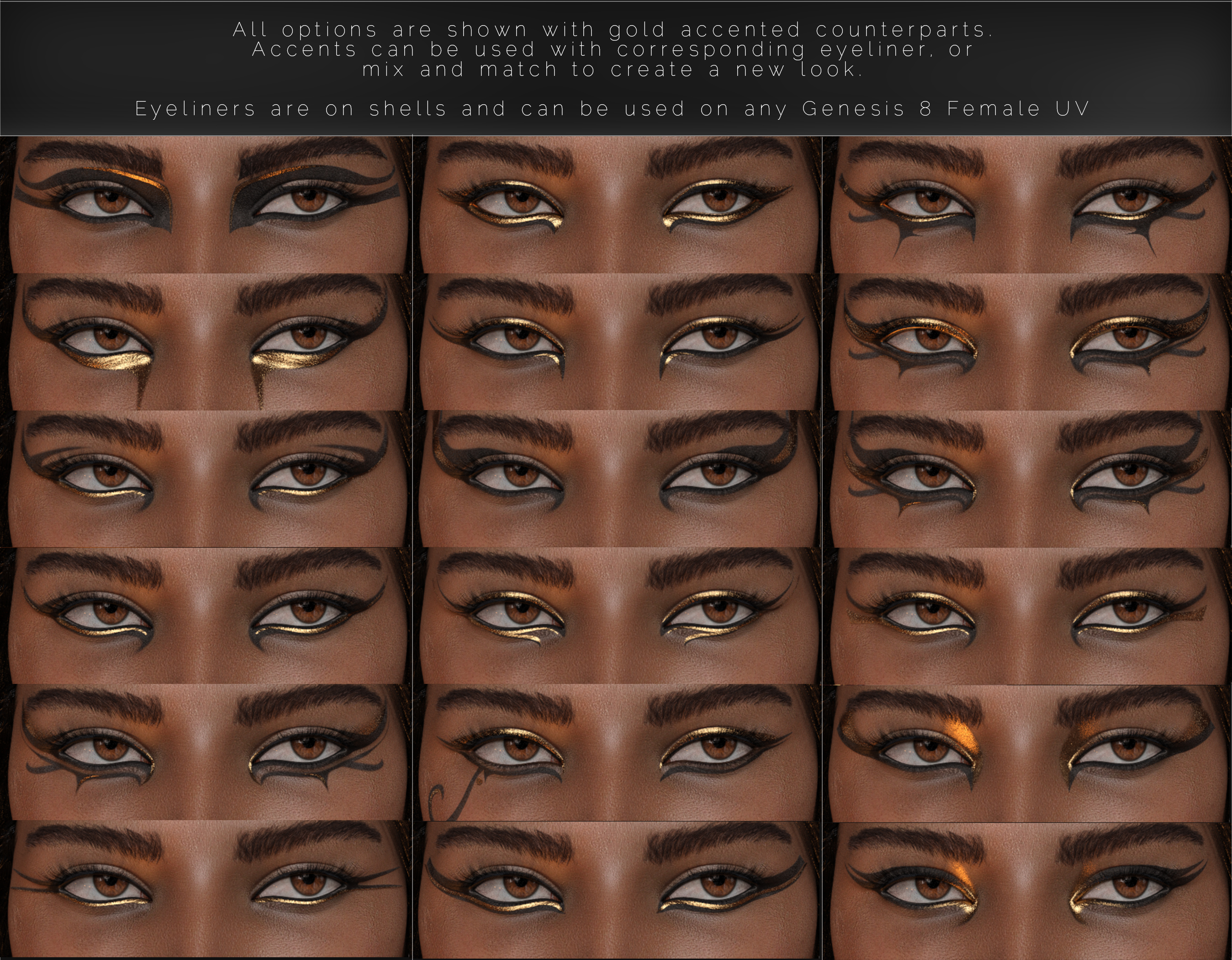 Egyptian Pharaoh Makeup Egyptian Pharaoh Makeup by: SR3, 3D Models by Daz 3D