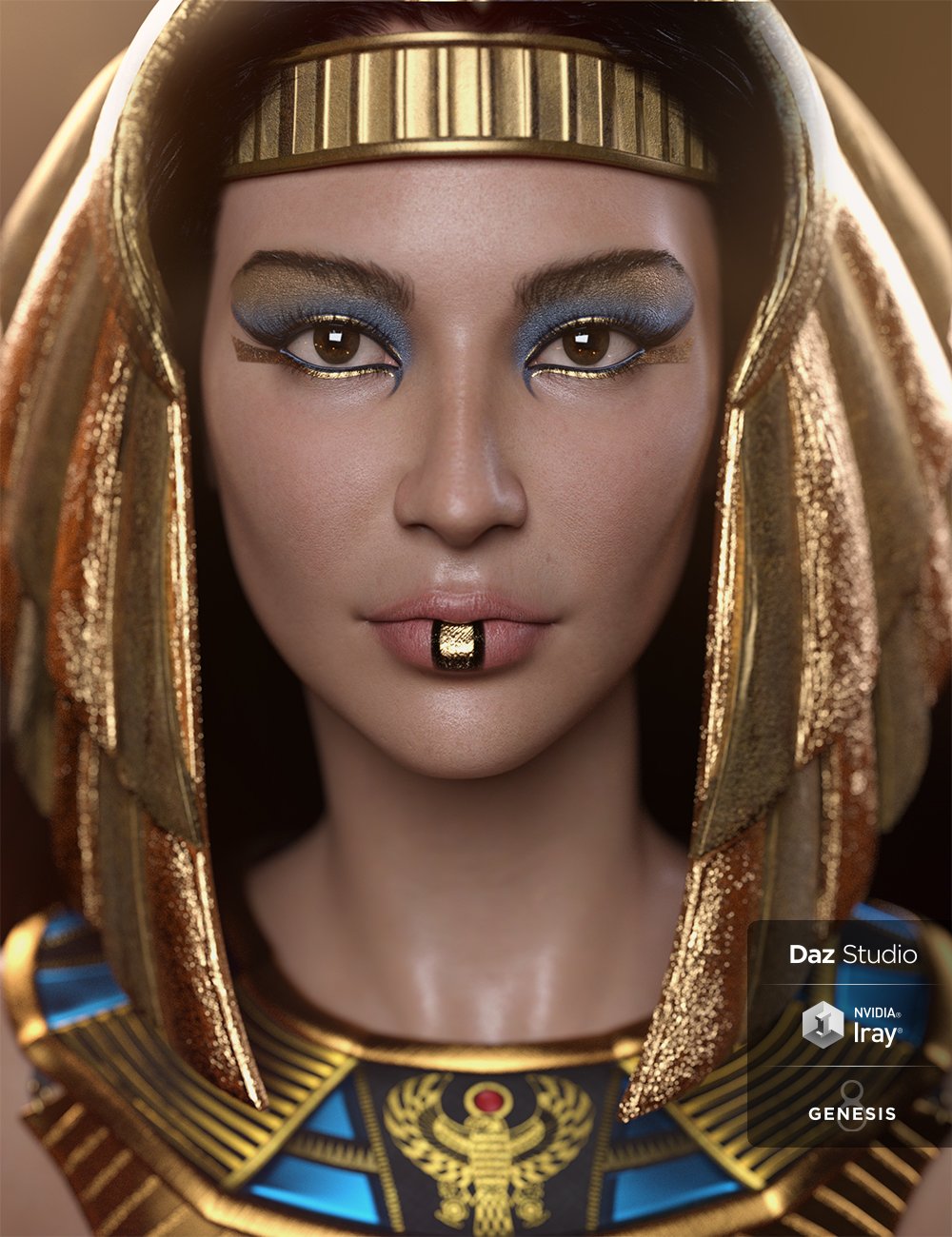 Egyptian Pharaoh Makeup by: SR3, 3D Models by Daz 3D
