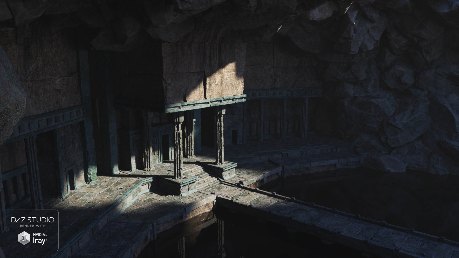 Temple Cave Temple Cave by: Andrey Pestryakov, 3D Models by Daz 3D