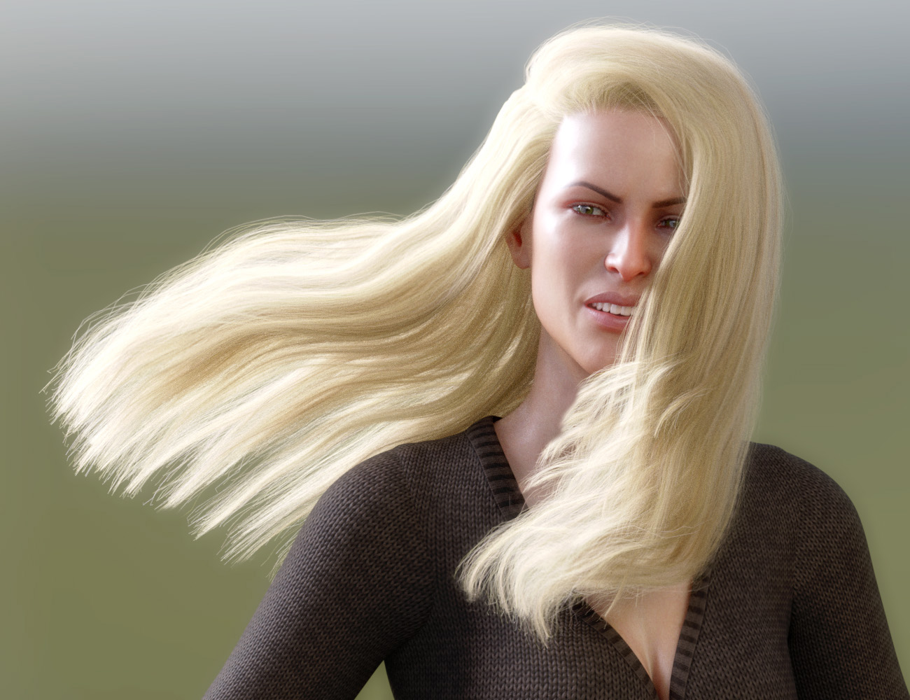 dForce LongFlip Hair for Genesis 8 Female(s) by: PhilW, 3D Models by Daz 3D