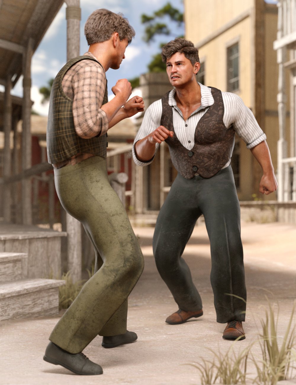 dForce Western Brawler Textures by: Moonscape GraphicsSade, 3D Models by Daz 3D