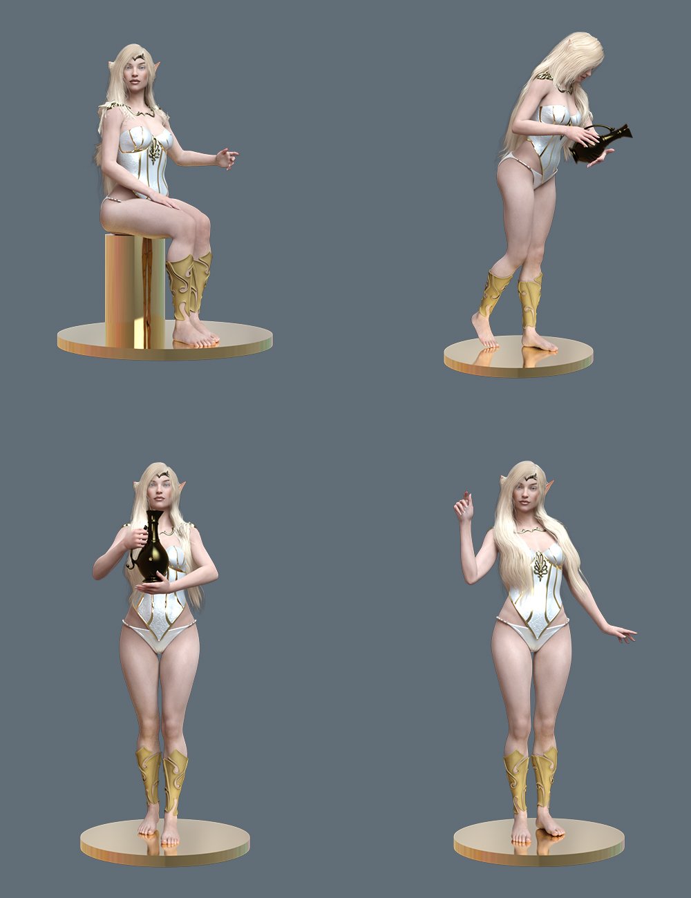 High Elf Poses for Genesis 8 and 8.1 Female by: Ensary, 3D Models by Daz 3D