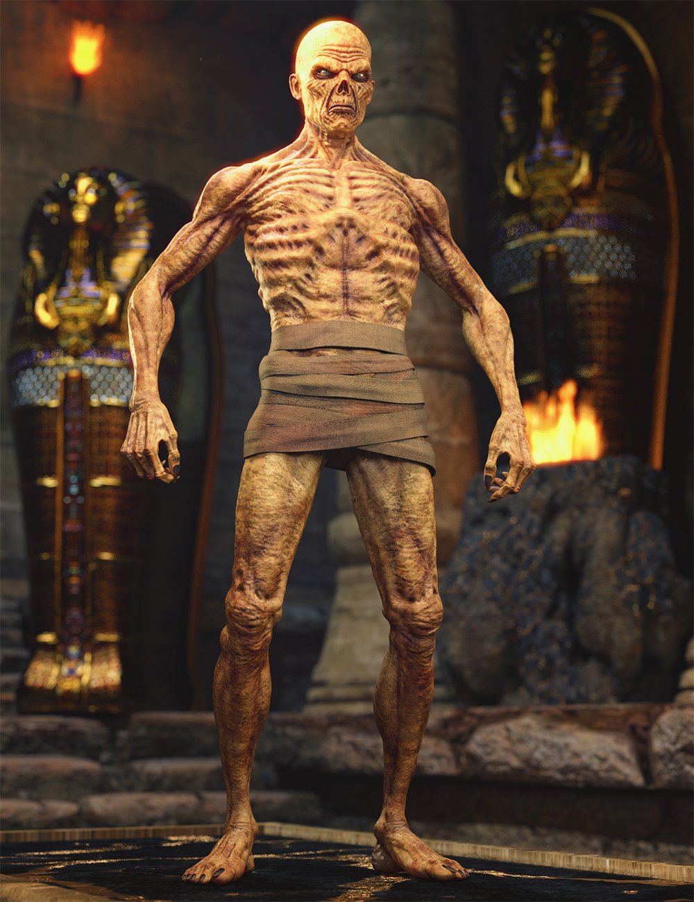 Mummy HD for Genesis 8 Male by: Josh Crockett, 3D Models by Daz 3D