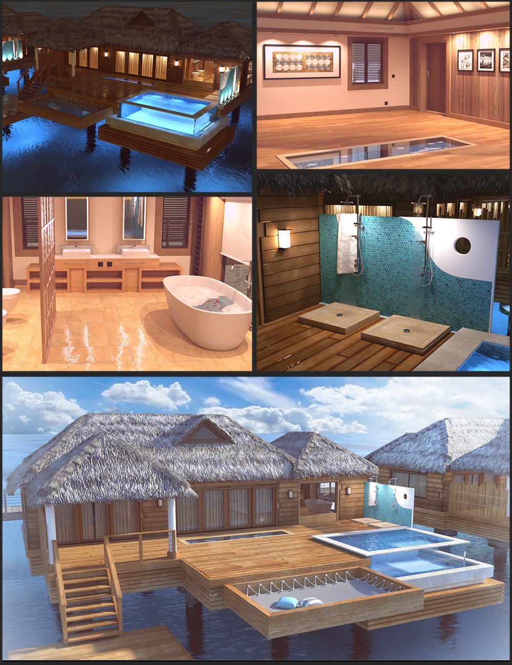 Honeymoon Overwater Bungalow by: Polish, 3D Models by Daz 3D