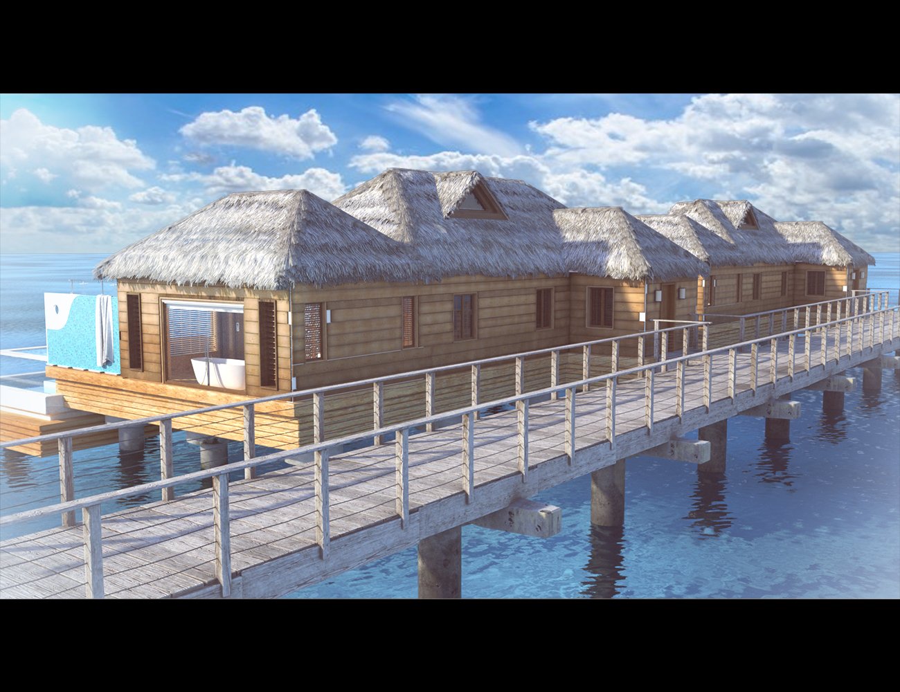 Honeymoon Overwater Bungalow by: Polish, 3D Models by Daz 3D