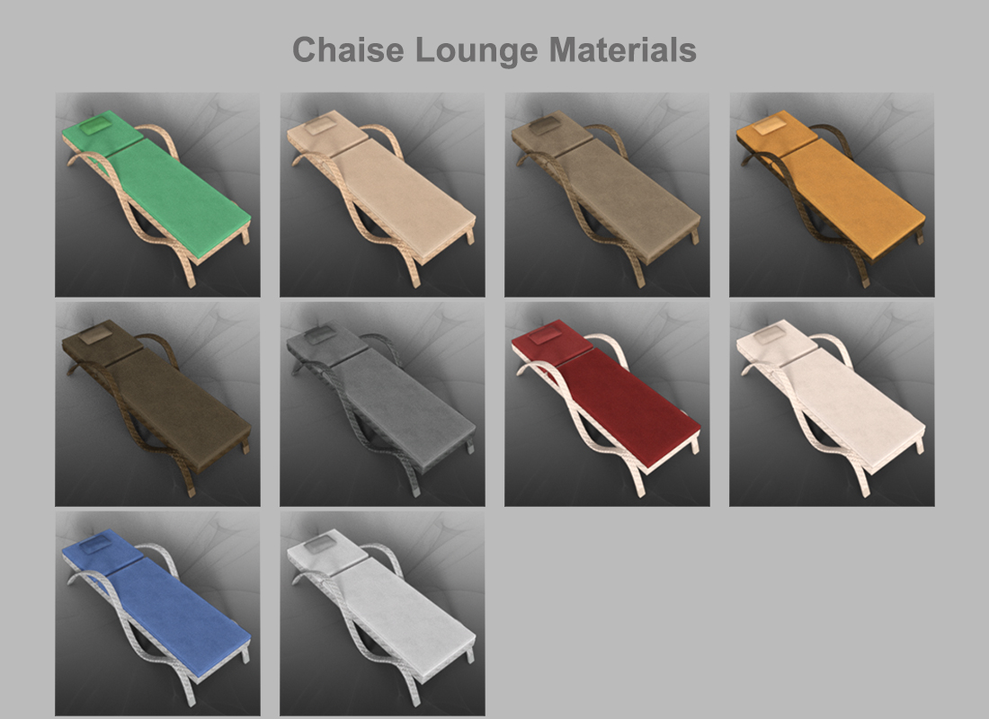 MD Luxury Chaise Lounge Props and Poses for Genesis 3 and 8 by: MikeD, 3D Models by Daz 3D