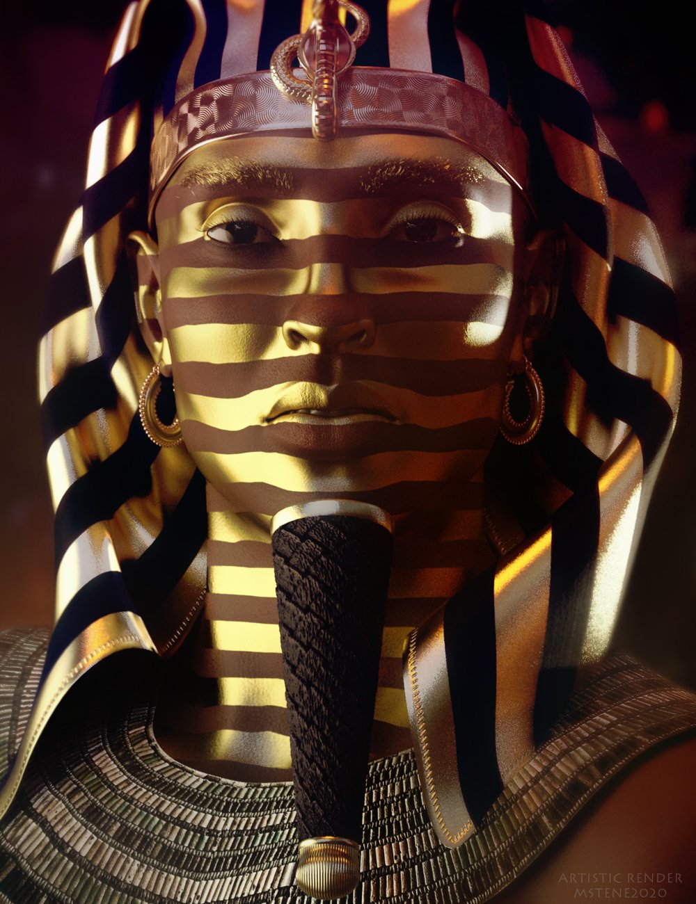 Mst Akhenaten HD for Genesis 8 Male by: Mstene, 3D Models by Daz 3D
