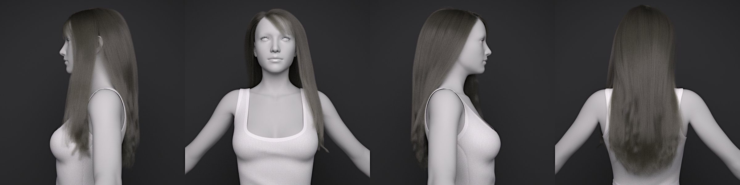 dForce Regina Hair for Genesis 8 Female(s) by: Toyen, 3D Models by Daz 3D