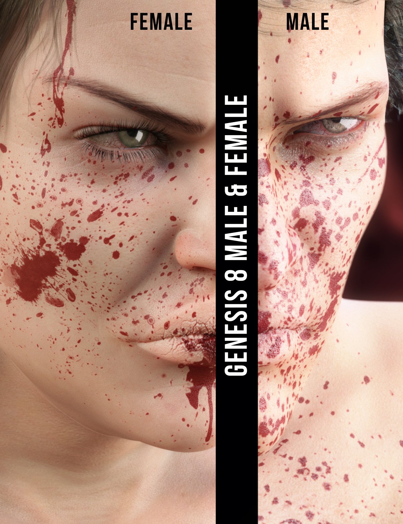 Blood Splash for Genesis 8 by: Neikdian, 3D Models by Daz 3D