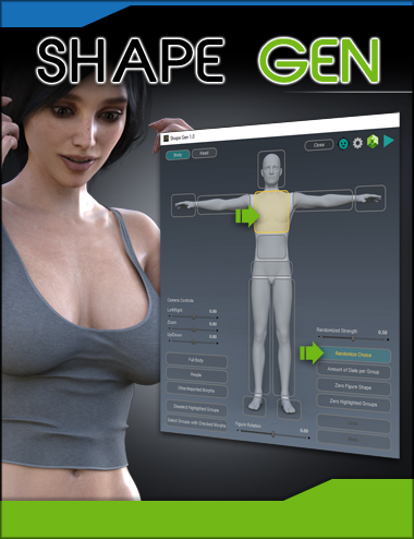 Shape Gen for Genesis 3 and 8 by: Zev0bitwelder, 3D Models by Daz 3D
