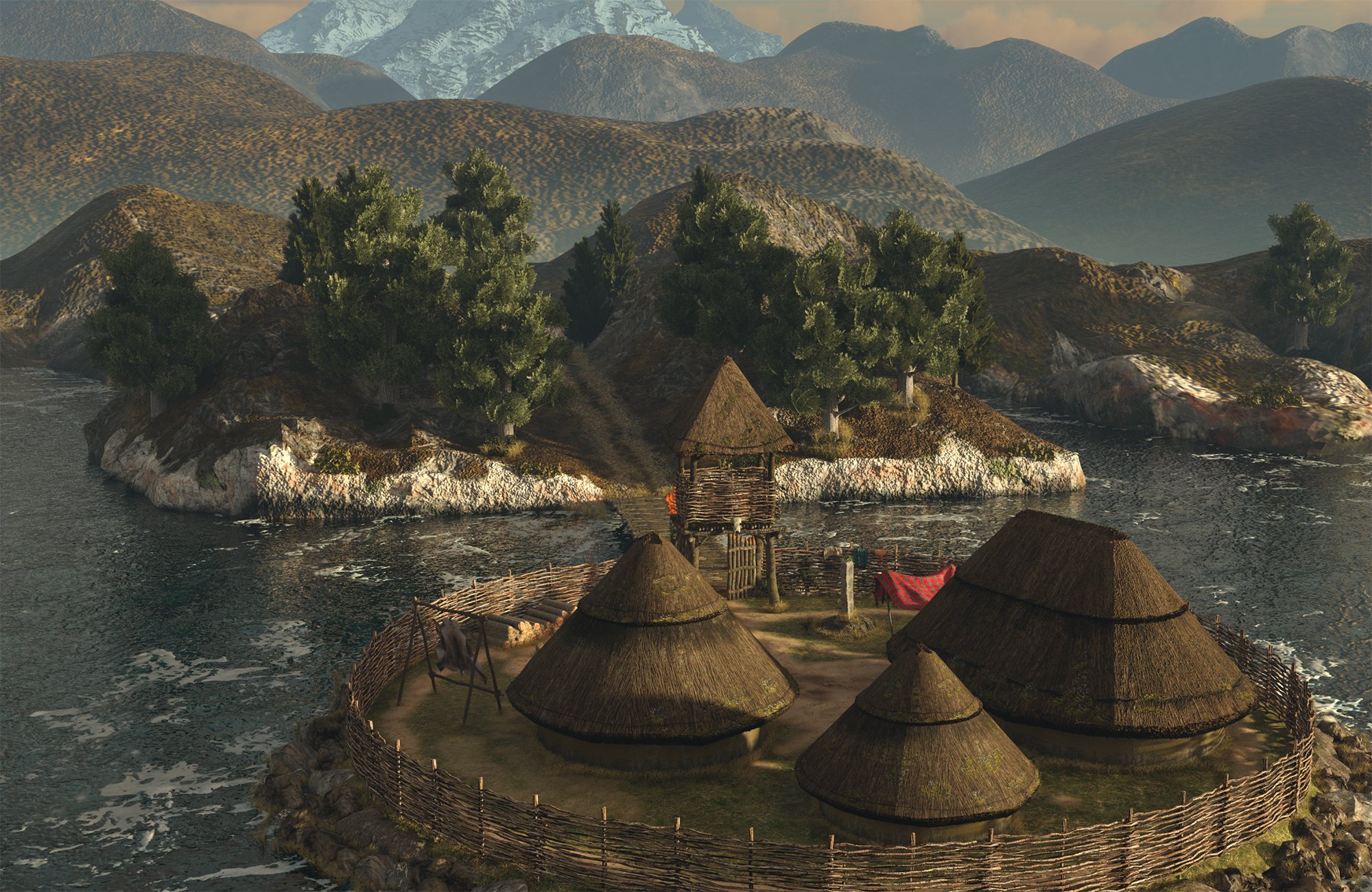 A Celtic Crannog on Lough Ea A Celtic Crannog on Lough Ea by: Meshitup, 3D Models by Daz 3D