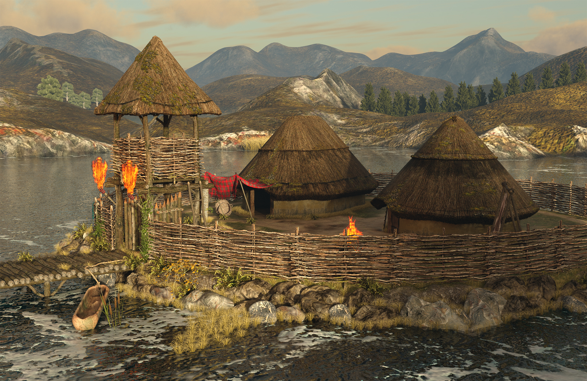 A Celtic Crannog on Lough Ea by: Meshitup, 3D Models by Daz 3D