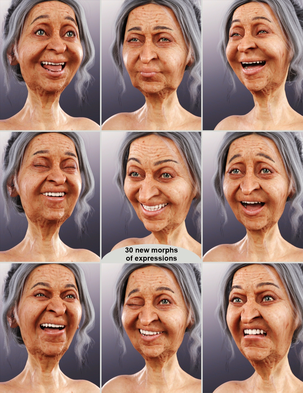 Grandmother HD Addon by: AlFan, 3D Models by Daz 3D