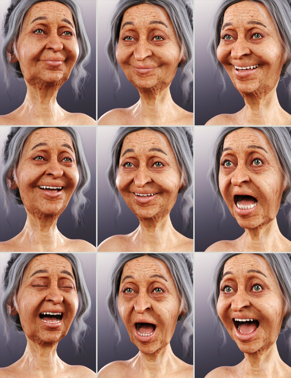 Grandmother HD Addon by: AlFan, 3D Models by Daz 3D