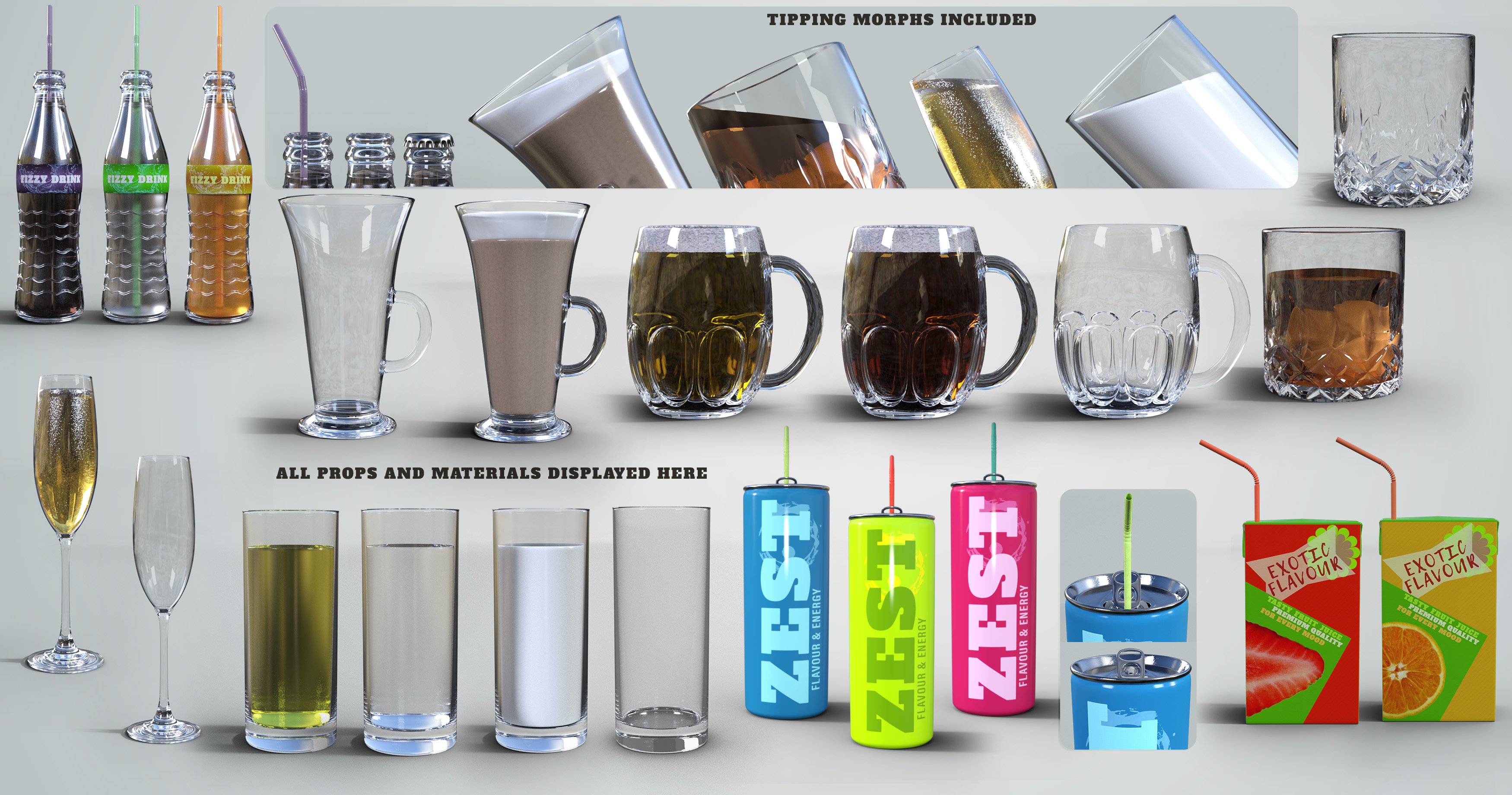 Z Drinks Aplenty Props and Poses for Genesis 8 Z Drinks Aplenty Props and Poses for Genesis 8 by: Zeddicuss, 3D Models by Daz 3D
