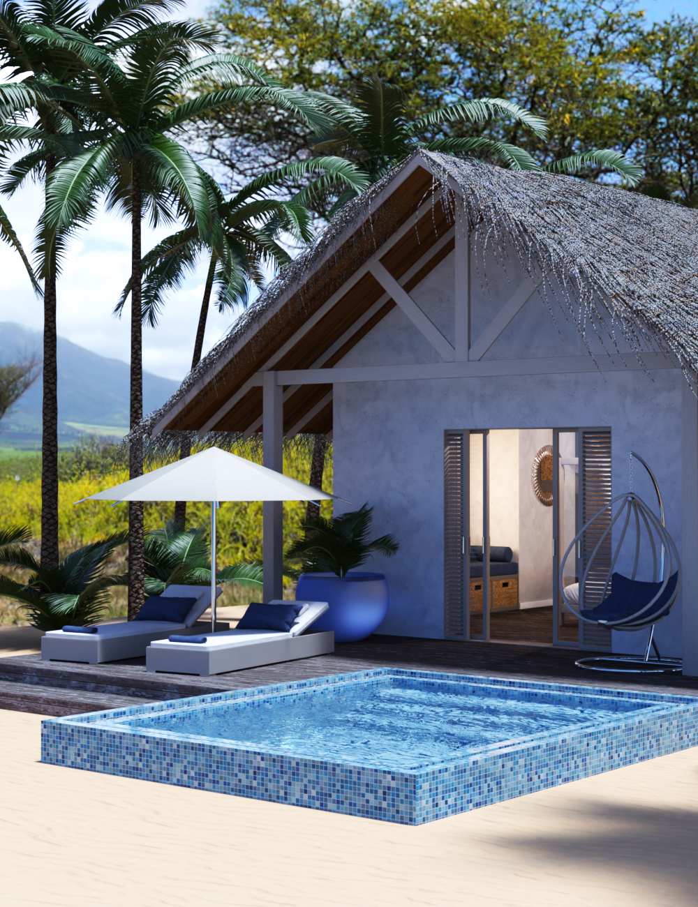 Island Beach Resort - Beach Pool Villa by: Modu8, 3D Models by Daz 3D