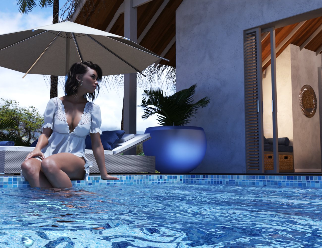 Island Beach Resort - Beach Pool Villa by: Modu8, 3D Models by Daz 3D