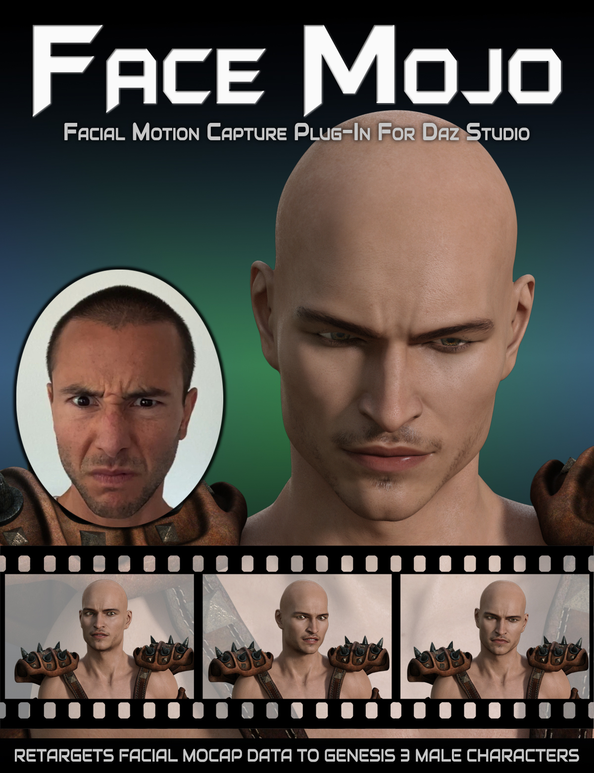 Face Mojo - Facial MoCap Retargeting for Genesis 3 Males by: LayLo 3D, 3D Models by Daz 3D