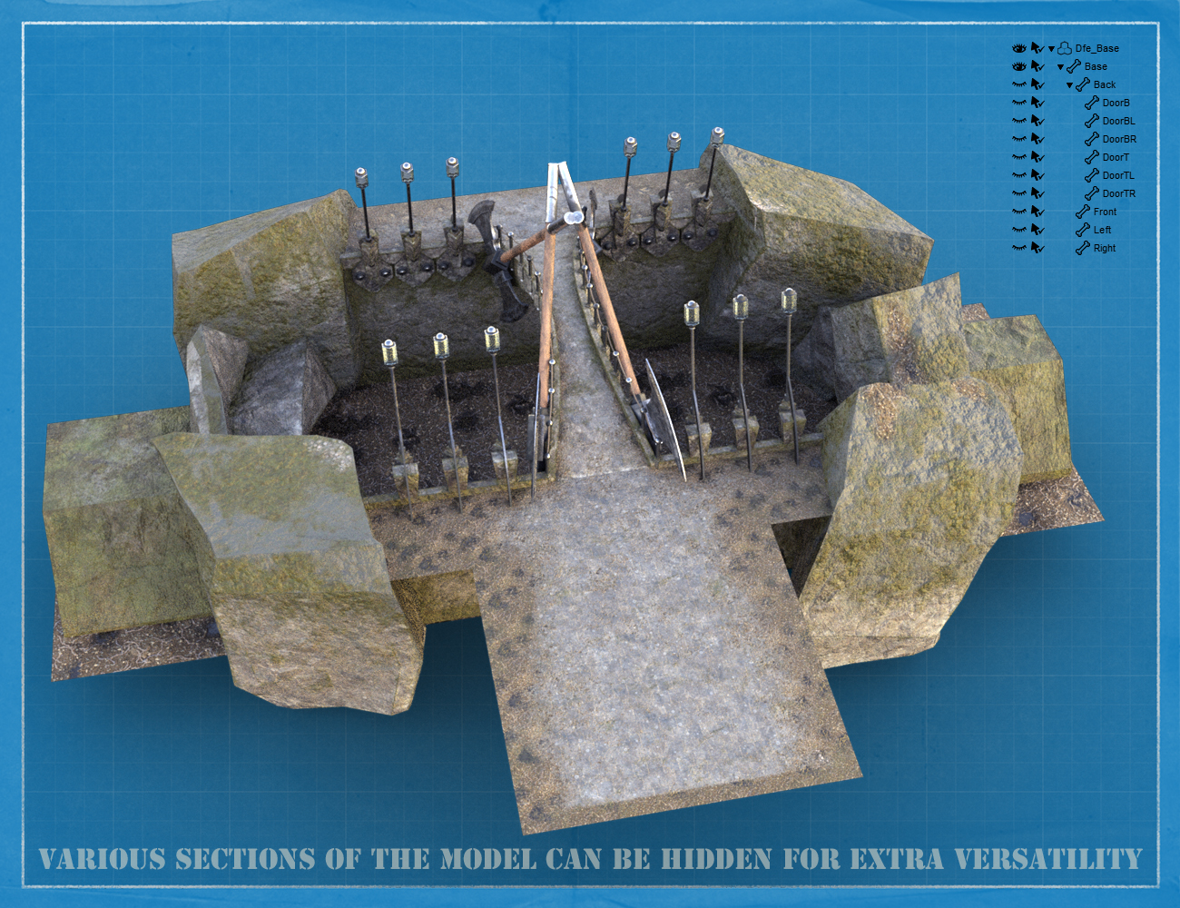 Dwarven Fantasy Entrance  by: ForbiddenWhispersDavid Brinnen, 3D Models by Daz 3D