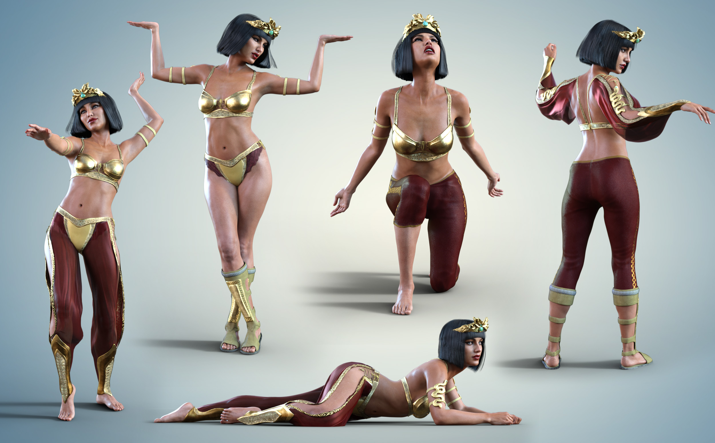 Z Sun Goddess Poses and Expressions for Twosret 8 by: Zeddicuss, 3D Models by Daz 3D