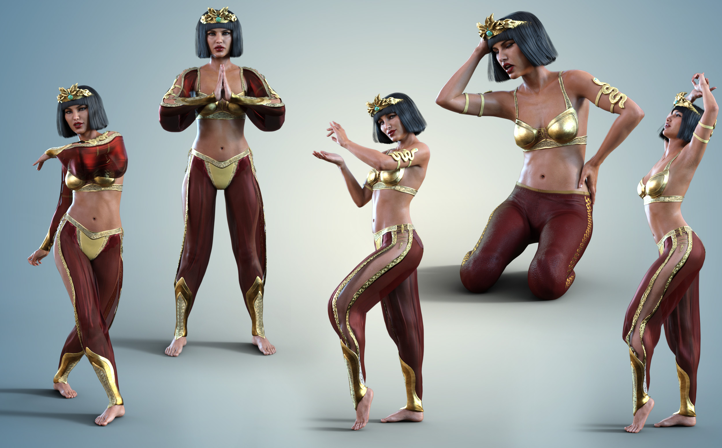 Z Sun Goddess Poses and Expressions for Twosret 8 by: Zeddicuss, 3D Models by Daz 3D
