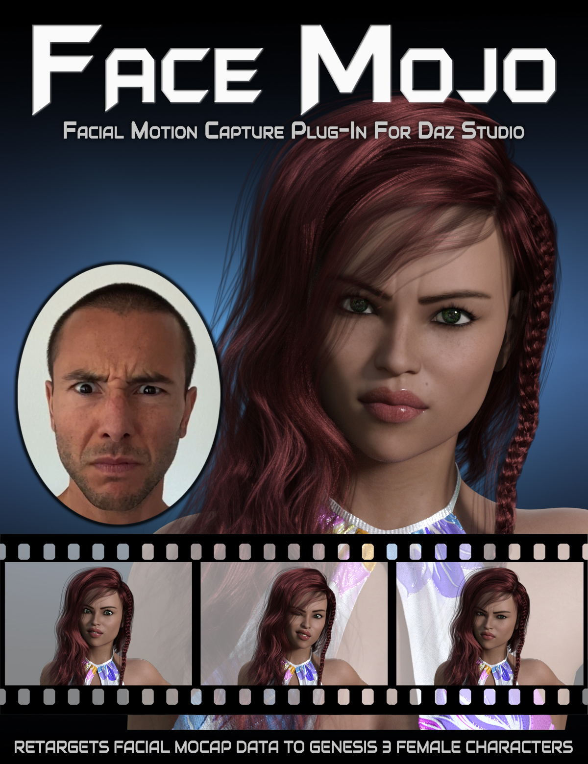 Face Mojo - Facial MoCap Retargeting for Genesis 3 Females by: LayLo 3D, 3D Models by Daz 3D