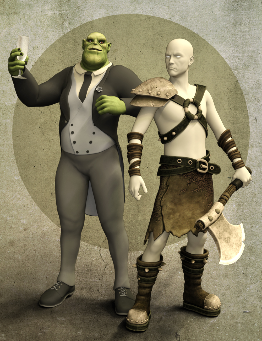 Greenzkin Orc and Outfit for Genesis 8 Male Greenzkin Orc and Outfit for Genesis 8 Male by: Troglo3D, 3D Models by Daz 3D