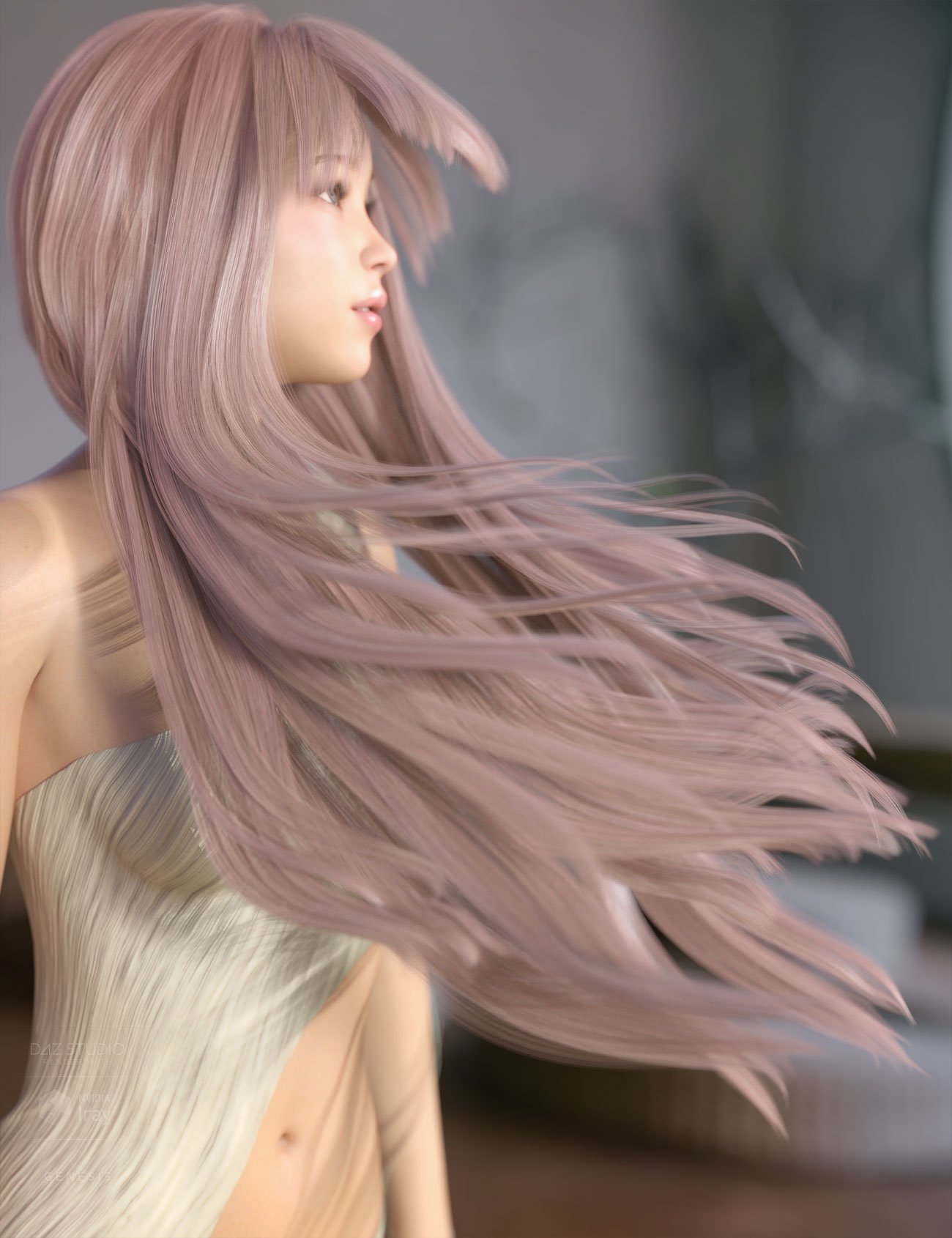 Neve Hair for Genesis 3 and 8 Females by: AprilYSH, 3D Models by Daz 3D