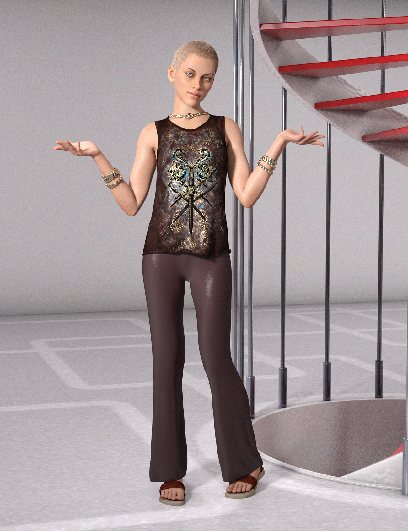 dForce Keep Cool Outfit for Genesis 8 Female(s) by: Vyusur, 3D Models by Daz 3D