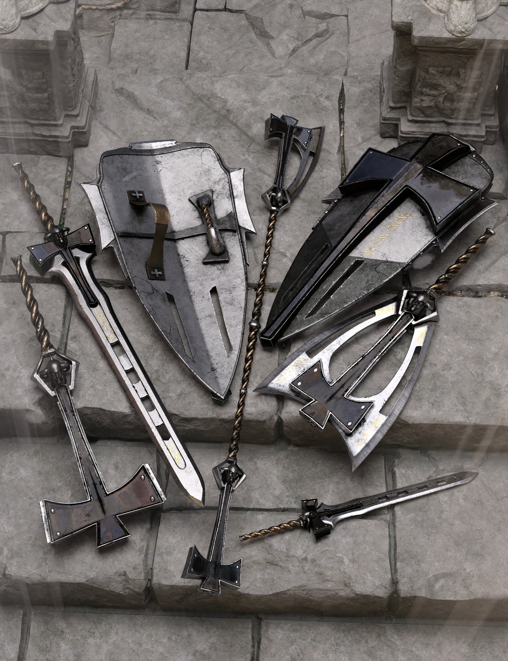 Bellum Animis 2 Weapons Collection by: Britech, 3D Models by Daz 3D