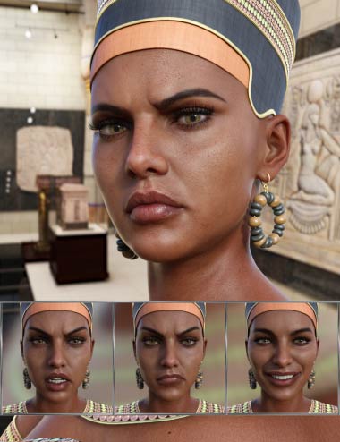 Egyptian Queen - Expressions for Genesis 8 Female and Twosret 8 by: JWolf, 3D Models by Daz 3D