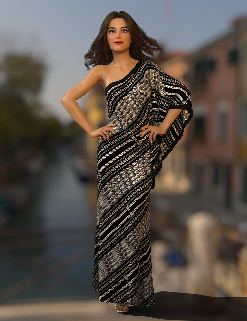 dForce Roxie Dress for Genesis 8 Female(s) by: Nelmi, 3D Models by Daz 3D