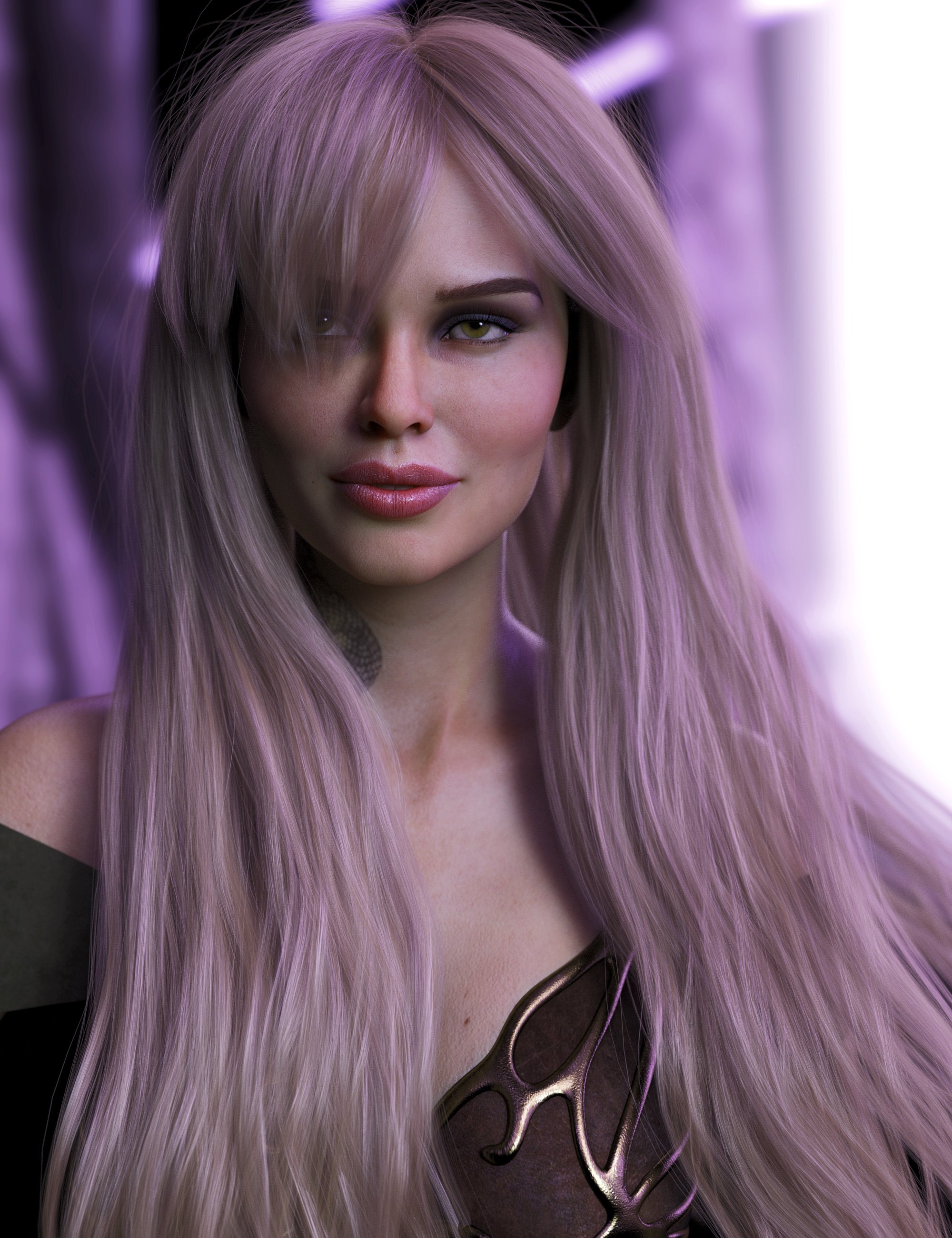 Turbulent Long Hair for Genesis 3 and 8 Females by: outoftouch, 3D Models by Daz 3D