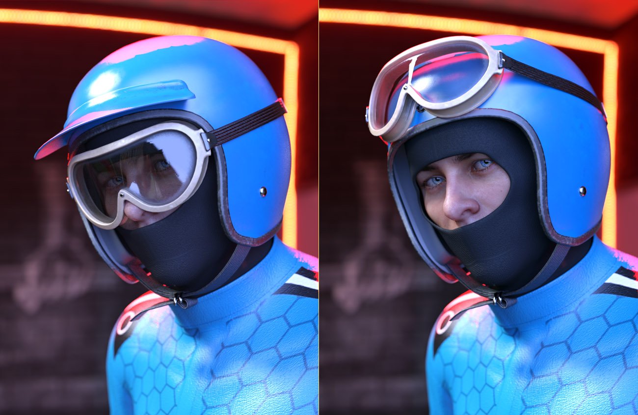 Fermion Racing Helmets Fermion Racing Helmets by: David BrinnenForbiddenWhispers, 3D Models by Daz 3D