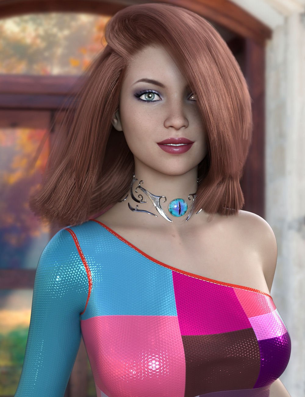 dForce Maureen Hair for Genesis 8 Females by: DerelictMonsterPropschick, 3D Models by Daz 3D