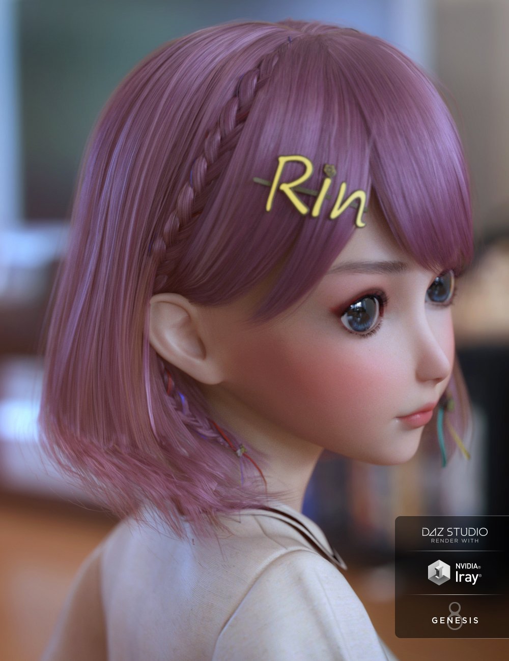 Rin Hair for Genesis 8 Females Rin Hair for Genesis 8 Females by: Crocodile Liu, 3D Models by Daz 3D
