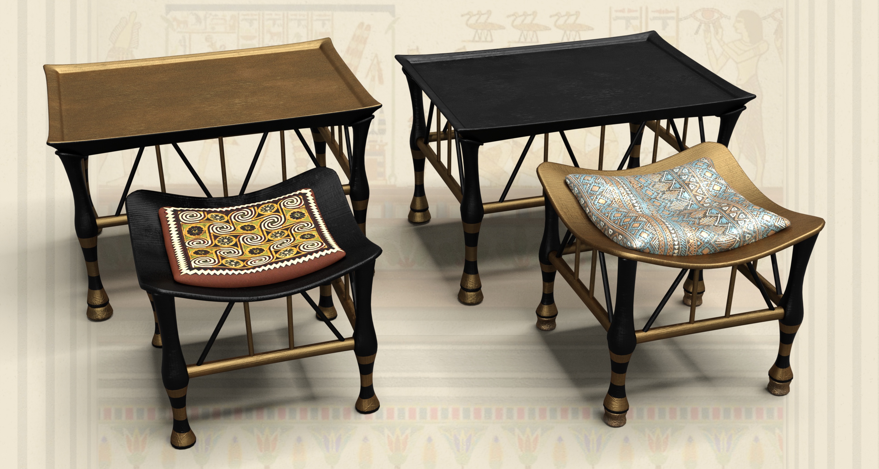 Egyptian Senet - Noble Expansion Egyptian Senet - Noble Expansion by: 3D-GHDesign, 3D Models by Daz 3D