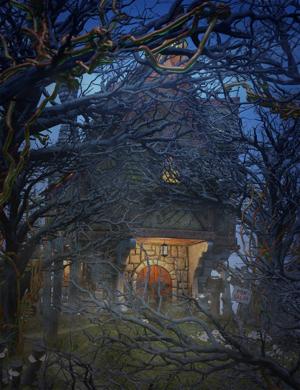Goresskull Copse Halloween Trees by: MartinJFrost, 3D Models by Daz 3D