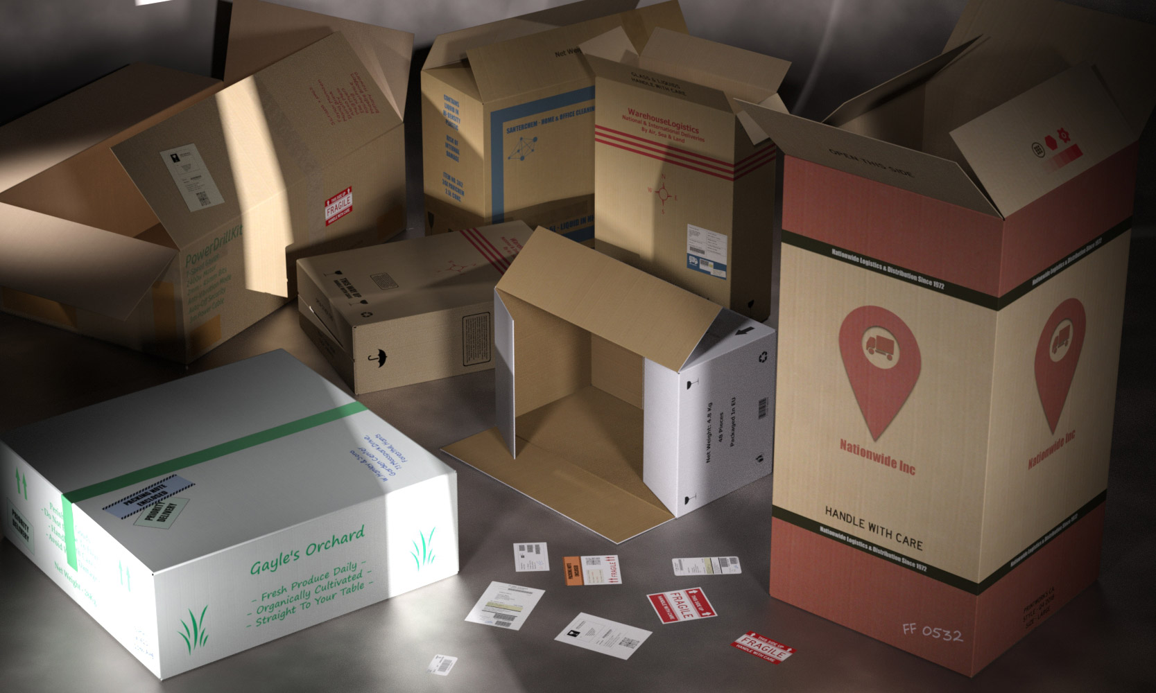 Everyday Packages by: maclean, 3D Models by Daz 3D