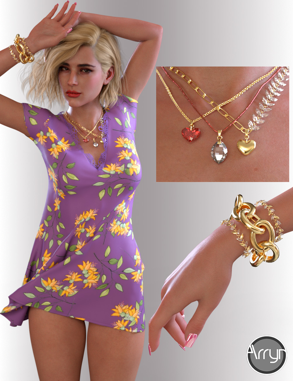 dForce Paula Candy Outfit for Genesis 8 Females by: OnnelArryn, 3D Models by Daz 3D