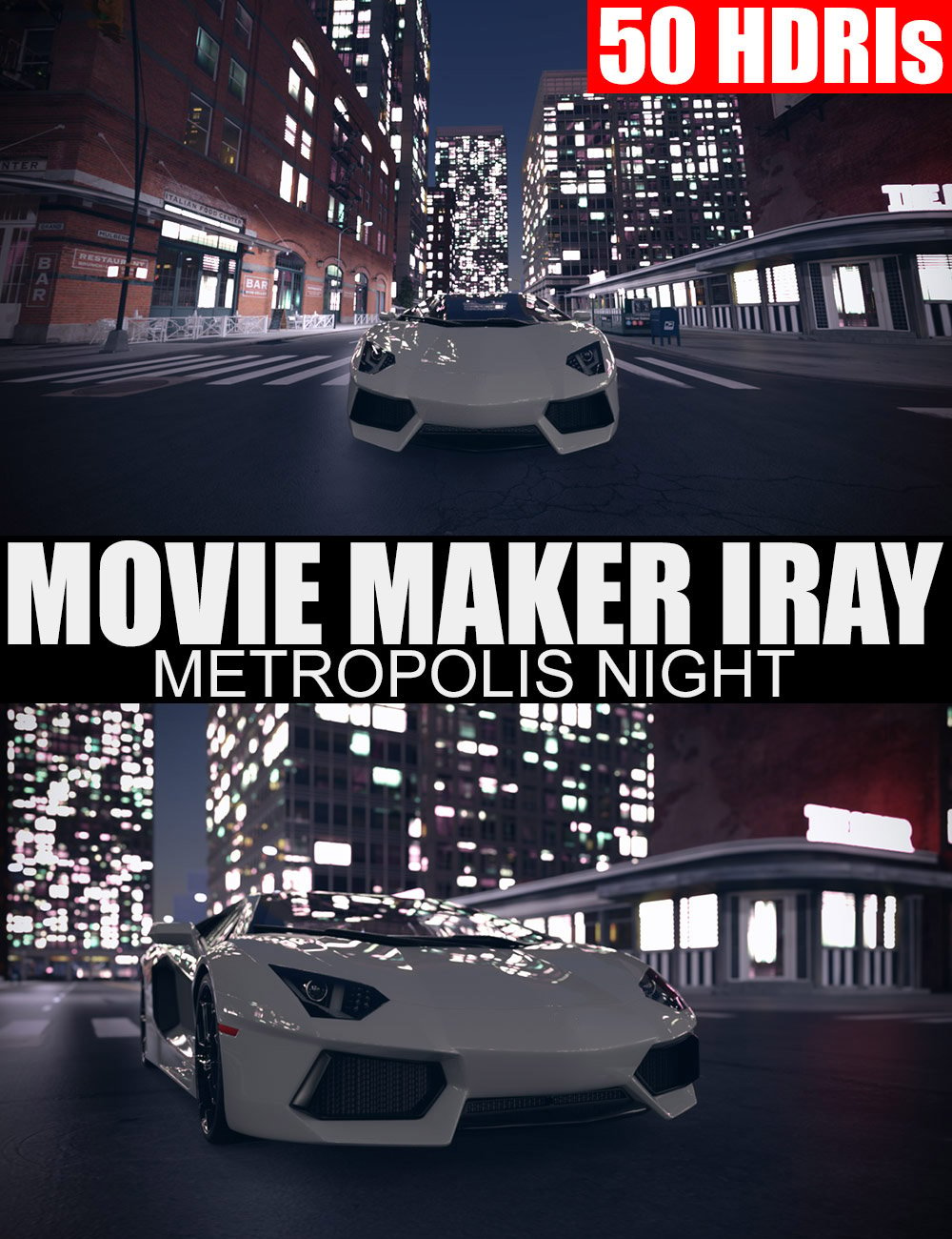 50 HDRIs - Movie Maker Iray - Metropolis Night by: Dreamlight, 3D Models by Daz 3D