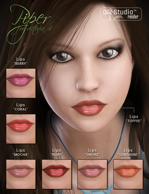 Piper for V4 Piper for V4 by: , 3D Models by Daz 3D