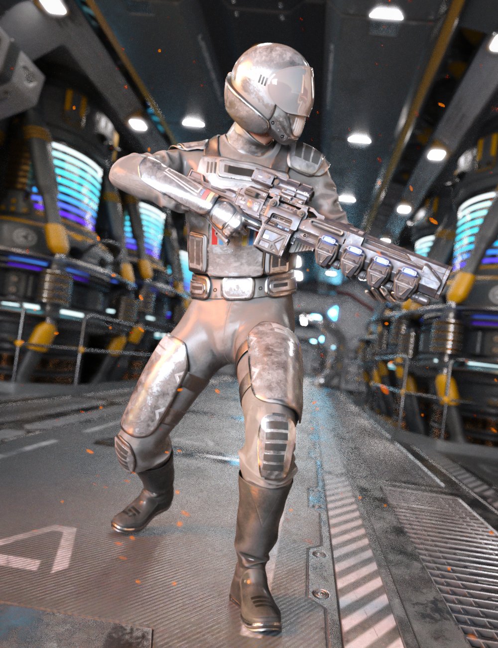 Sci-Fi Starship Pilot Texture Addon by: Yura, 3D Models by Daz 3D